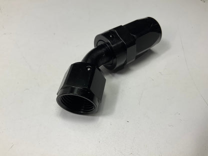 Russell 610105 Full Flow Hose End 45 Degrees -8 AN - Black Anodized Aluminum