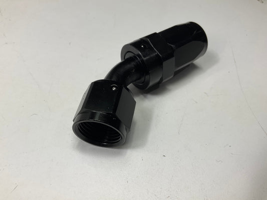Russell 610105 Full Flow Hose End 45 Degrees -8 AN - Black Anodized Aluminum