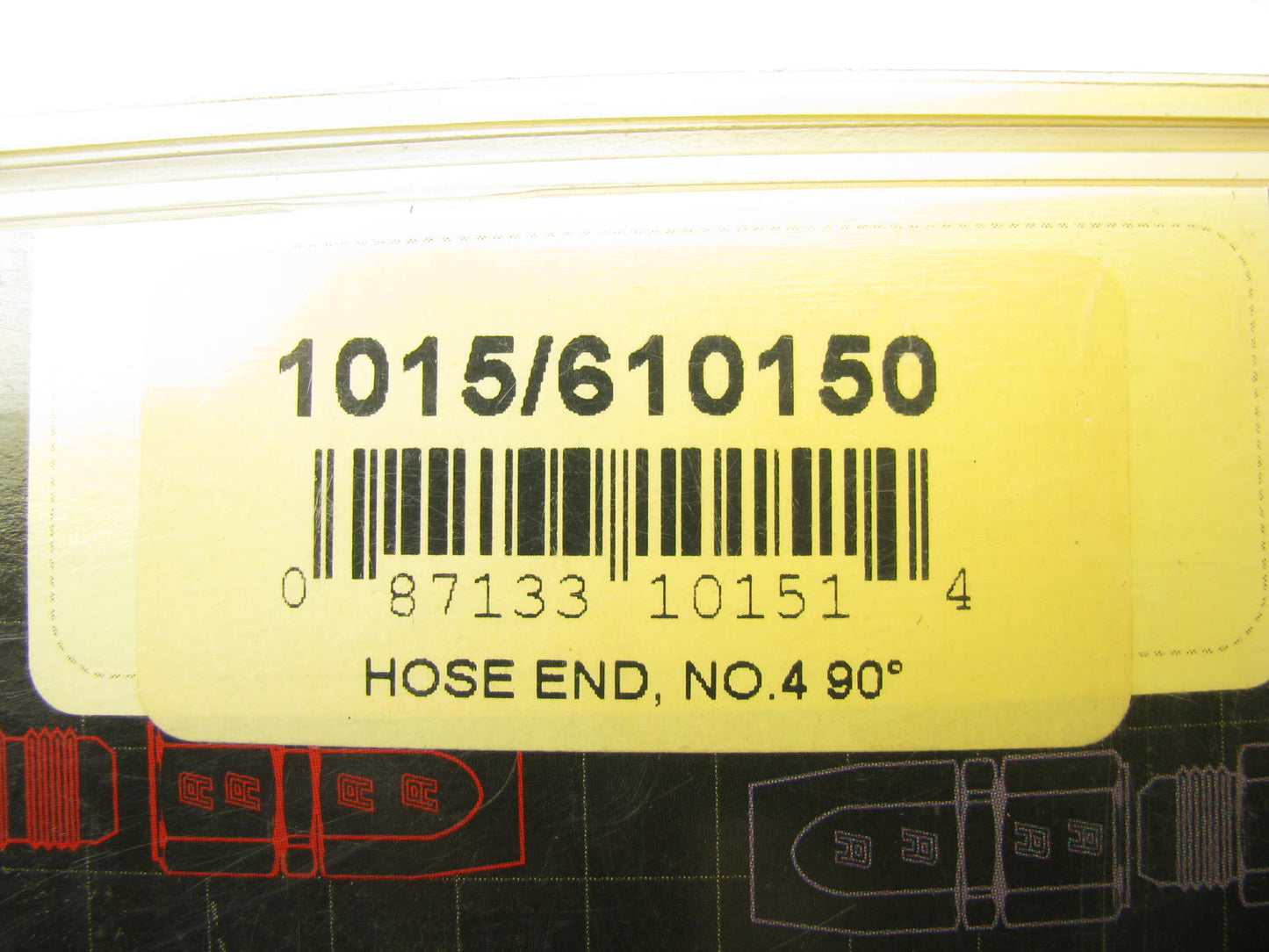 Russell 610150 Hose End Full Flow 90 Deg -4 AN Hose To Female -4 AN RED / BLUE
