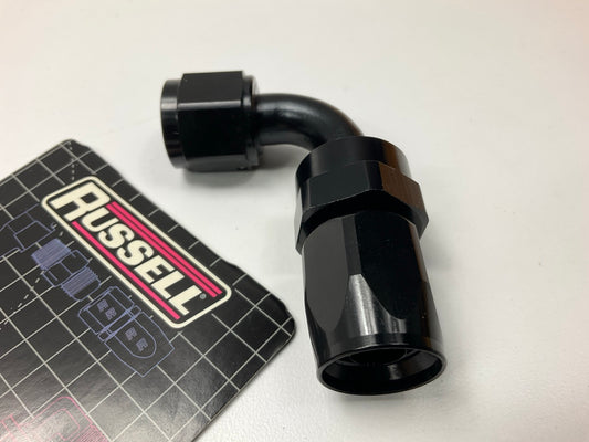 Russell 610175 Black 8-AN 90° Full Flow Hose End Fitting
