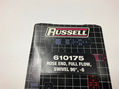 Russell 610175 Black 8-AN 90° Full Flow Hose End Fitting