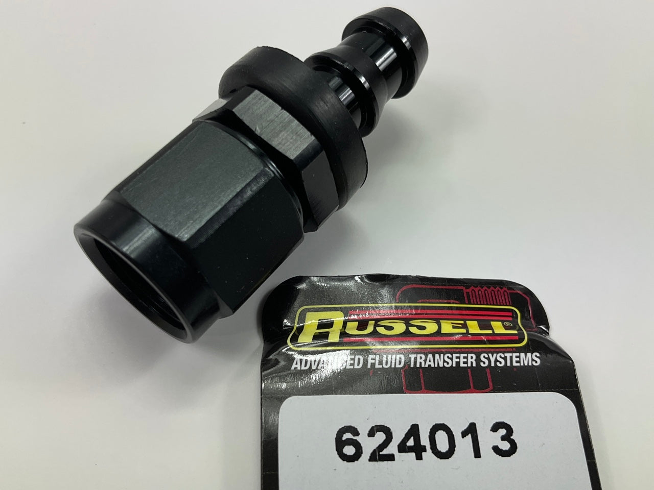 Russell 624013 6AN Twist-Lok Straight Hose Ends With Black Finish