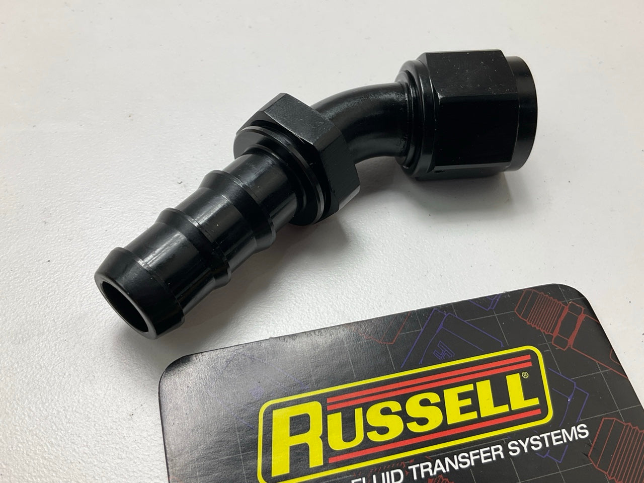 Russell 624103 10AN Twist-Lok 45 Degree Hose End Fitting With Black Finish
