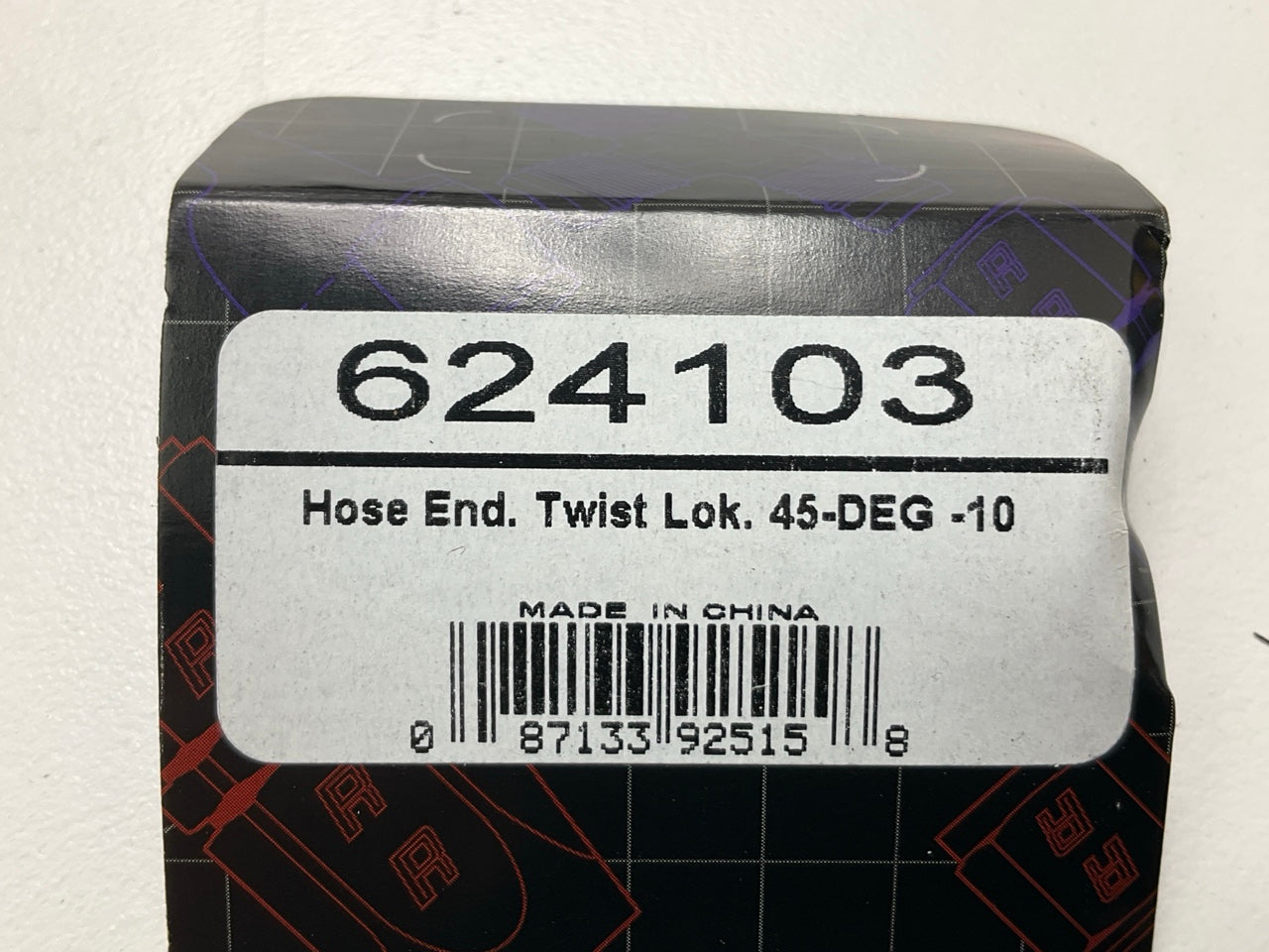 Russell 624103 10AN Twist-Lok 45 Degree Hose End Fitting With Black Finish