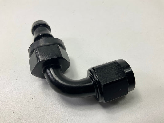 Russell 624163 6AN Twist-Lok 90 Degree Hose End Fitting With Black Finish