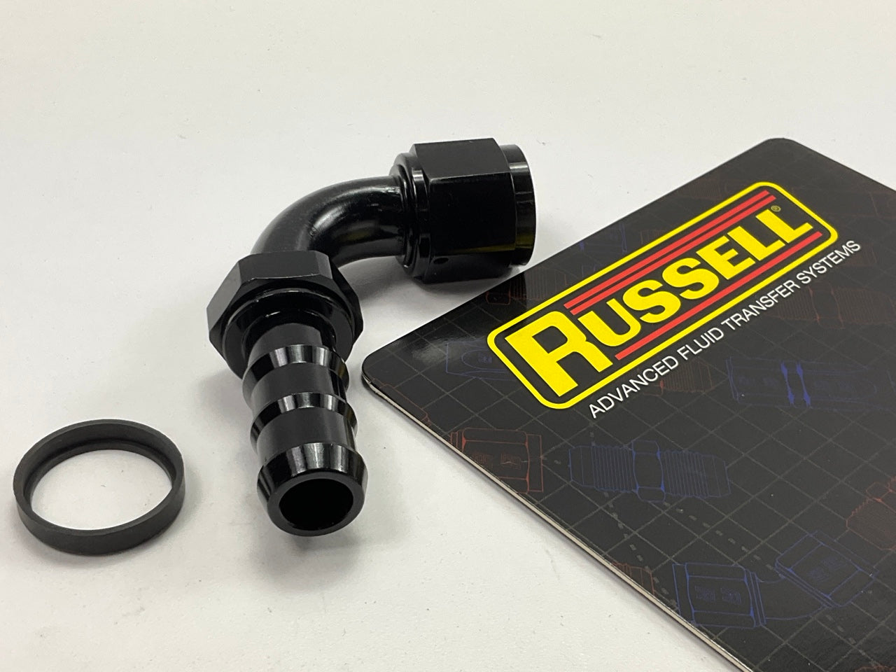 Russell 624183 10AN Twist-Lok 90 Degree Hose Ends With Black Finish