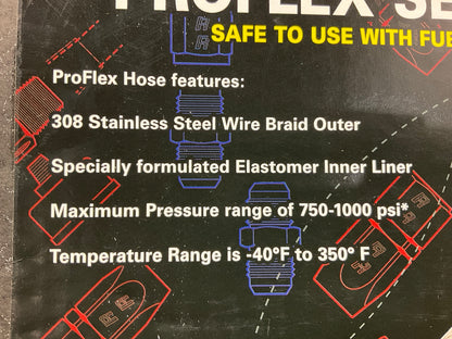 3 FEET - Russell 632100 ProClassic Stainless Steel Braided Hose, 8AN