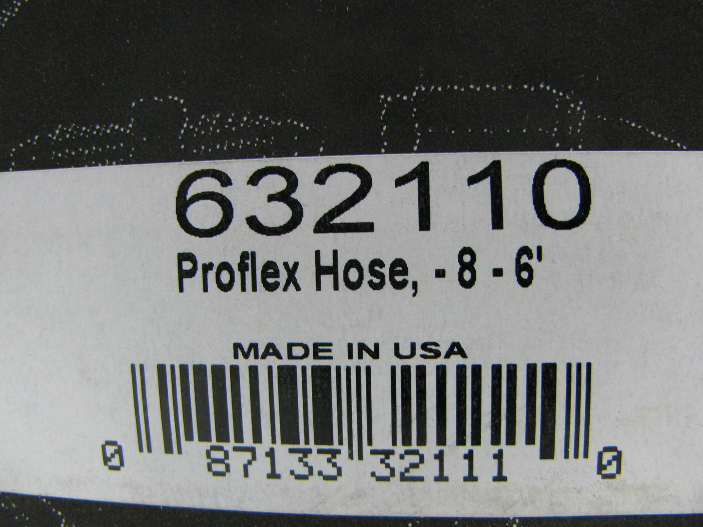 Russell 632110 Hose Braided Stainless Steel -8 AN 6 Ft. Length