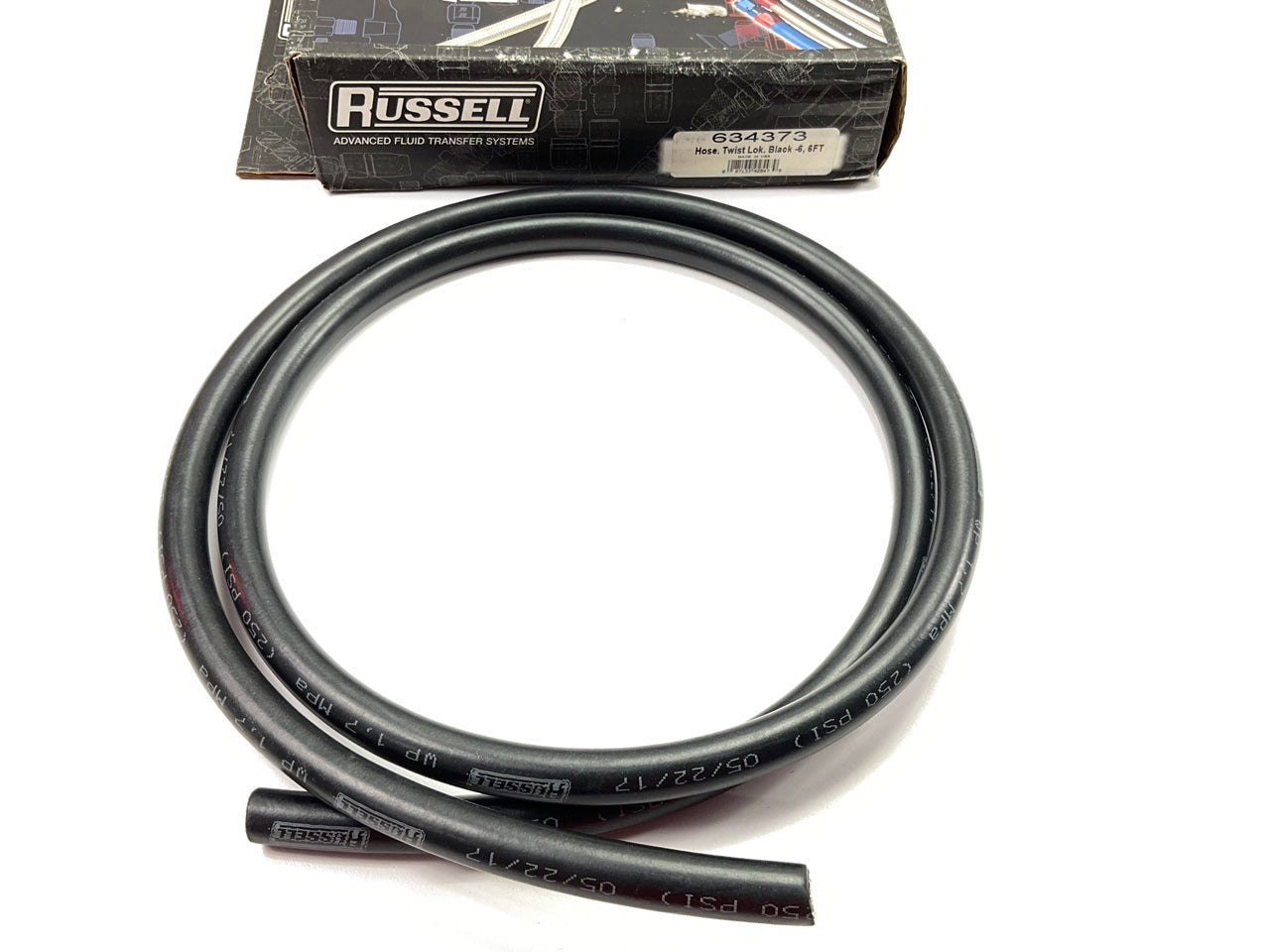 6 FEET - Russell 634373 Black -6AN Twist-Lok Hose