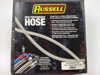 6 FEET - Russell 634373 Black -6AN Twist-Lok Hose