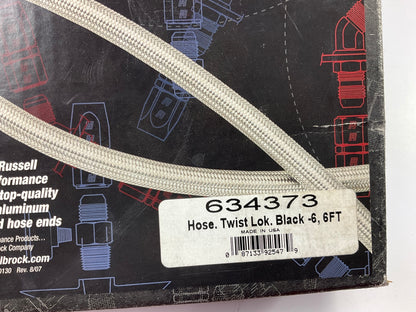 6 FEET - Russell 634373 Black -6AN Twist-Lok Hose
