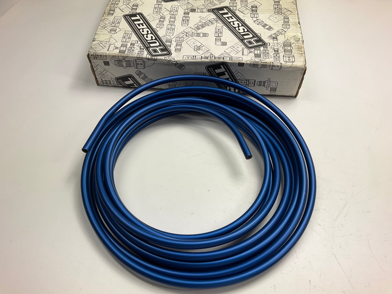 Russell 639250 Aluminum Fuel Line, 3/8 In. Tube Size, Blue, 25 Ft.