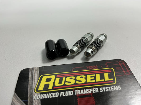 Russell 639540 Speed Brake Bleeder Screw 1/4 - 28 Thread 1'' Long, Steel, Pair