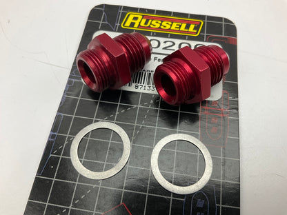 Russell 640200 6AN Holley Single Feed 600-660 2-Barrel Carb 9/16'' -24 Fittings