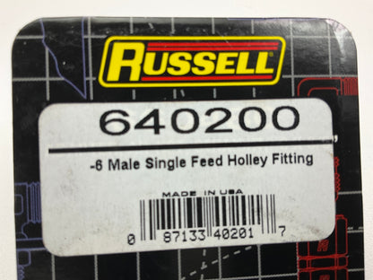 Russell 640200 6AN Holley Single Feed 600-660 2-Barrel Carb 9/16'' -24 Fittings