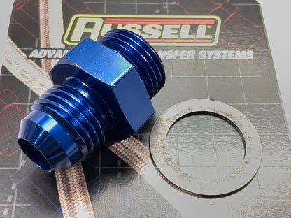 Russell 640240 Male #6 Single Feed Carter Fitting , Blue