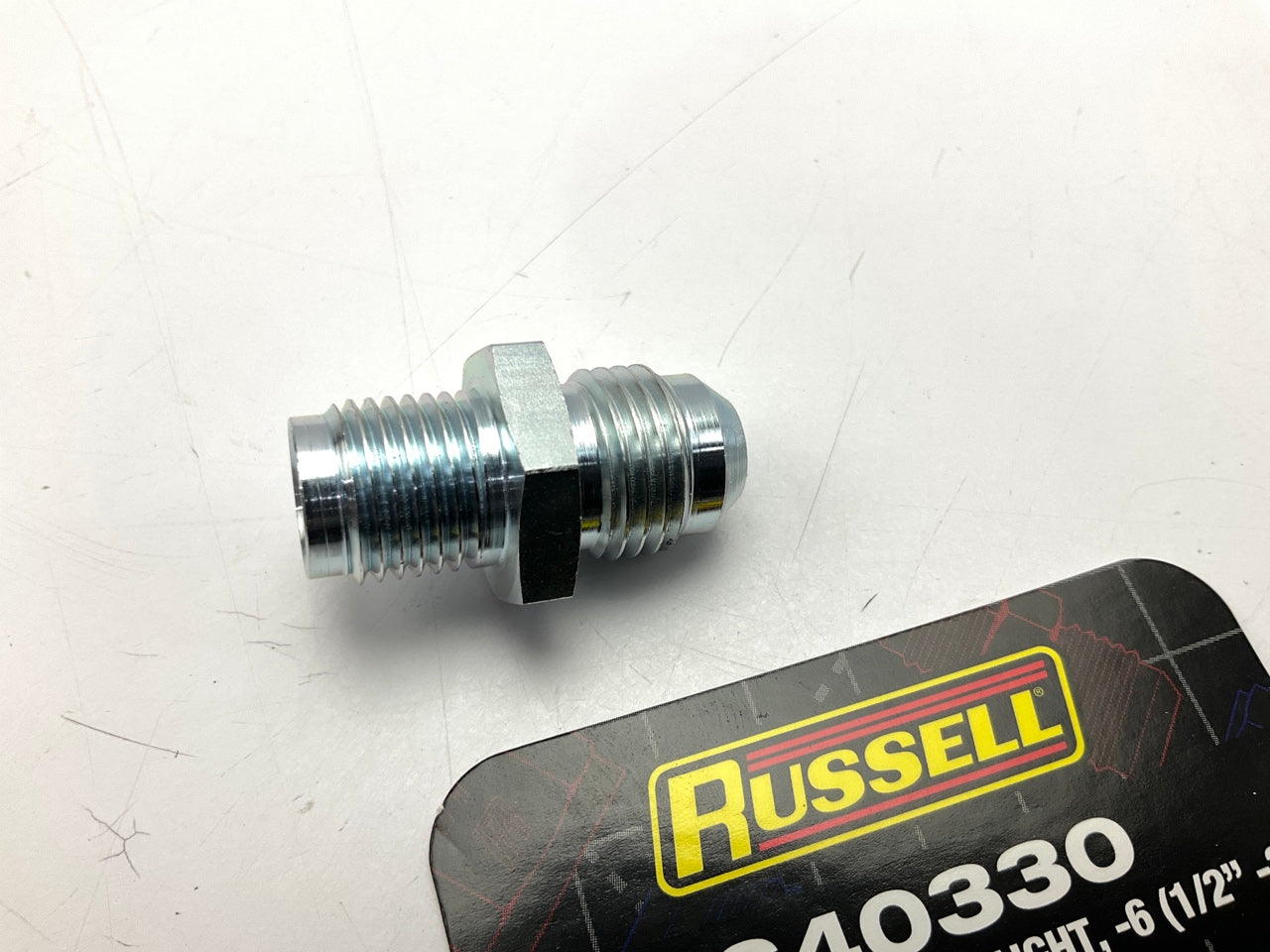 Russell 640330 -6AN To 1/2''-20 Inverted Flare Adapter Fitting, Steel