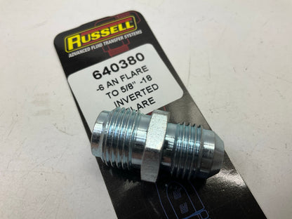 Russell 640380 6AN Power Steering Adapter With 5/8''-18 Inverted Flare