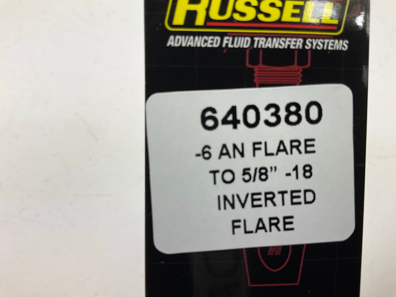 Russell 640380 6AN Power Steering Adapter With 5/8''-18 Inverted Flare