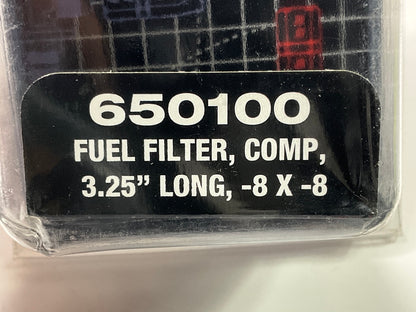 Russell 650100 Competition Fuel Filter AN8 -8 8AN #8 Male Inlet Outlet, Red Blue