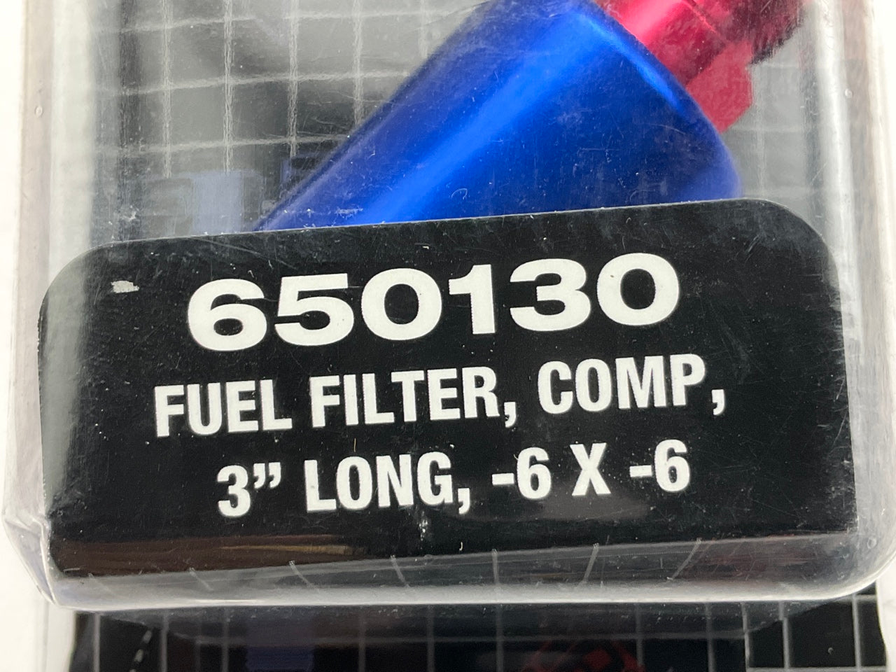 Russell 650130 Anodized Competition Fuel Filter, 3'' Long -6 X -6 Male