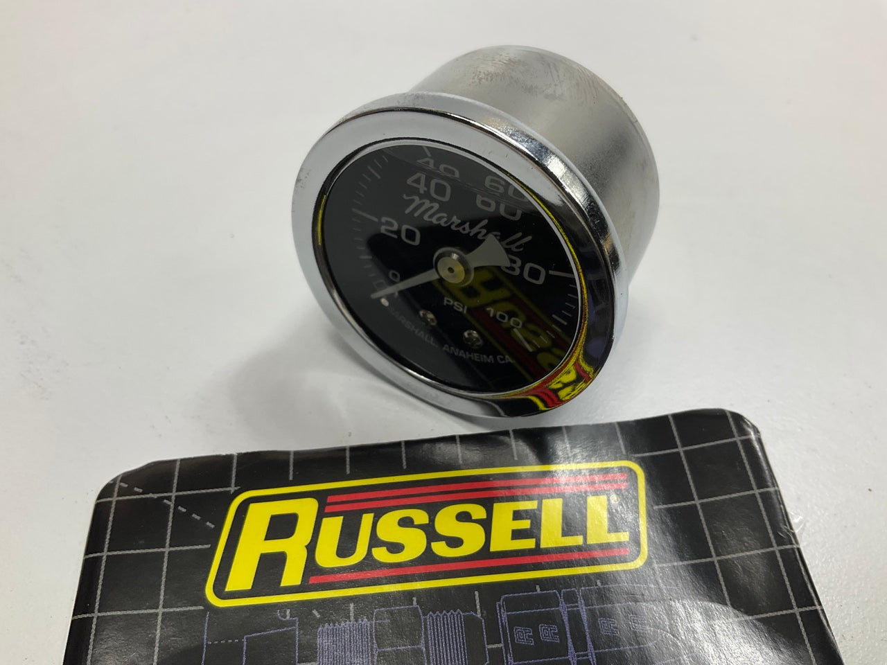 Russell 650340 0-100 PSI Fuel Pressure Gauge 1-1/2'' Diameter,  1/8'' NPT Inlet