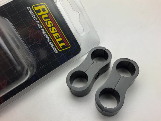 Russell 654303 Black Anodized 6AN Hose Separator - 2 Pack