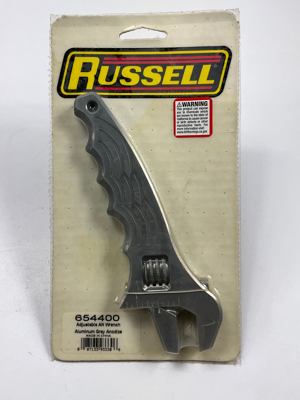 Russell 654400 Flat Jaw Adjustable Billet Aluminum AN Hose Wrench, -3 To -12AN