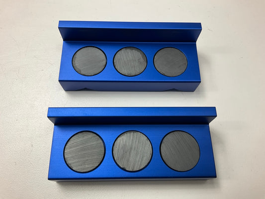 Russell 654420 Billet Aluminum Vice Jaws With Blue Anodized Finish