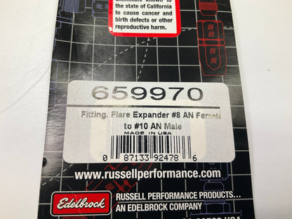 Russell 659970 Flare Expander Fitting, -08AN Female To -10AN Male