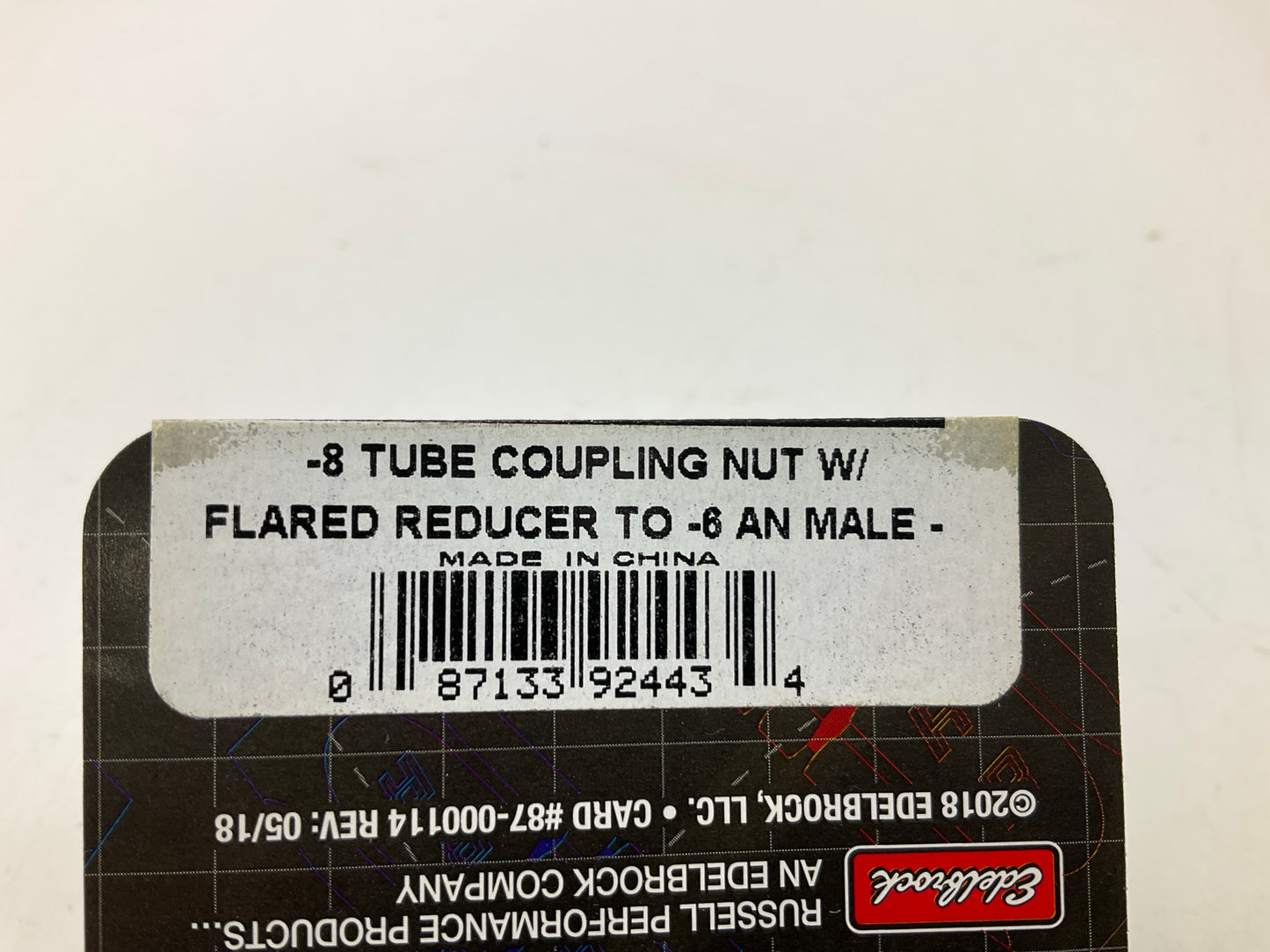 Russell 660023 8AN Female - 6AN Male B-Nut Flare Reducer Adapter Fitting Coupler