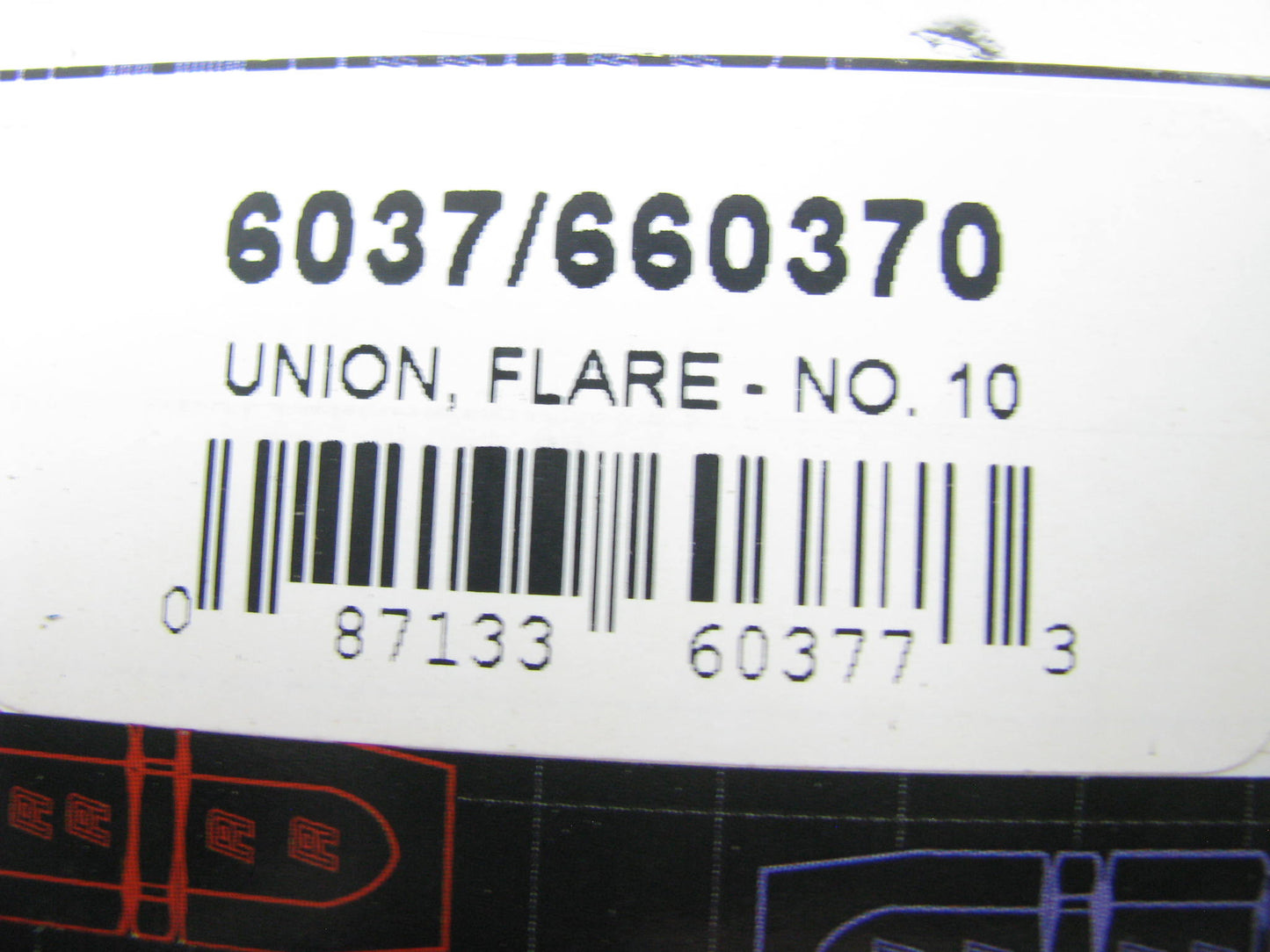 Russell 660370 Blue Anodized Aluminum -10AN Flare Union Adapter