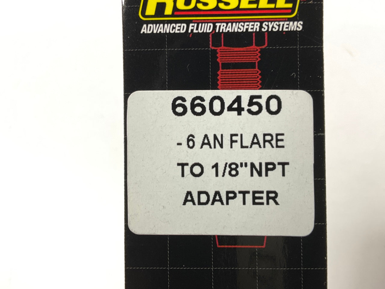 Russell 660450 Blue Anodized -6AN Flare To 1/8'' NPT Pipe Straight Adapter
