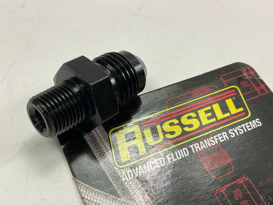 Russell 660453 6AN Straight Flare To 1/8'' Pipe Adapter Fitting With Black Finish