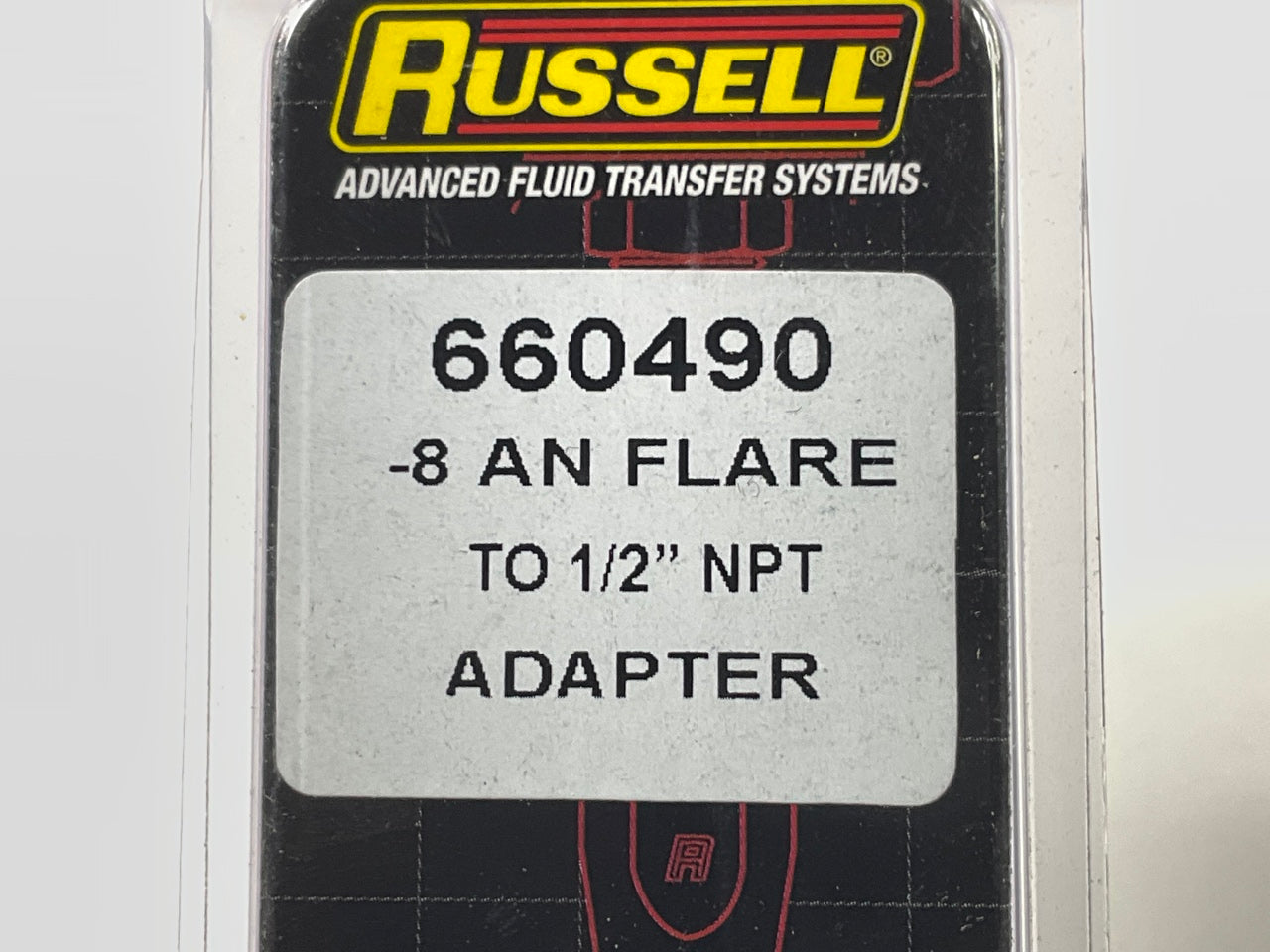 Russell 660490 -8 AN Flare To 1/2'' NPT Straight Hose Adapter Fitting