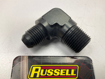 Russell 660843 -6 An To 3/8in NPT 90 Degree Flare To Pipe Adapter