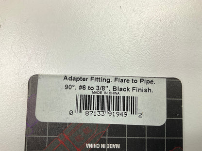 Russell 660843 -6 An To 3/8in NPT 90 Degree Flare To Pipe Adapter