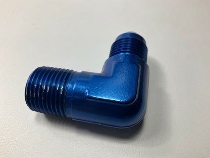 Russell 660870 Fuel Hose Fitting AN To NPT Adapter Blue -08AN To 1/2'' NPT Male