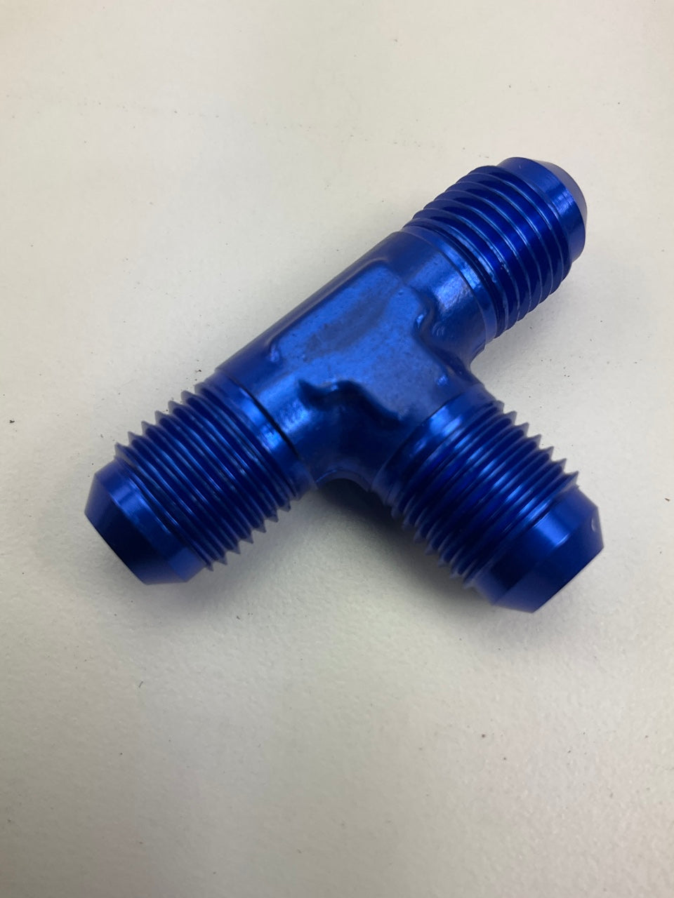 Russell 661020 6AN Flare Tee Adapter Fitting With Blue Finish