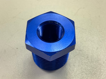 Russell 661570 Blue Anodized Aluminum 3/8'' Male To 1/8'' Female Pipe Bushing