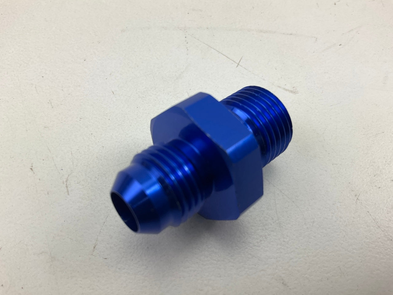 Russell 670530 Metric Adapter Blue -06AN To 16mm X 1.5 Male, Straight Fitting