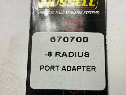 Russell 670700 8AN To 8AN Radius Port O-Ring Boss Adapter Fitting, Black