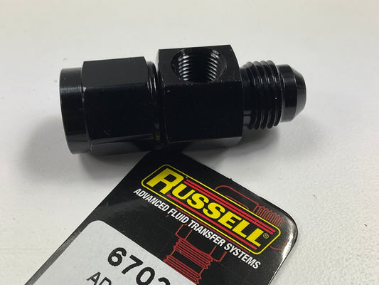 Russell R62-670343 6AN Fuel Pressure Takeoff Adapter, 1/8'' NPT Side Port