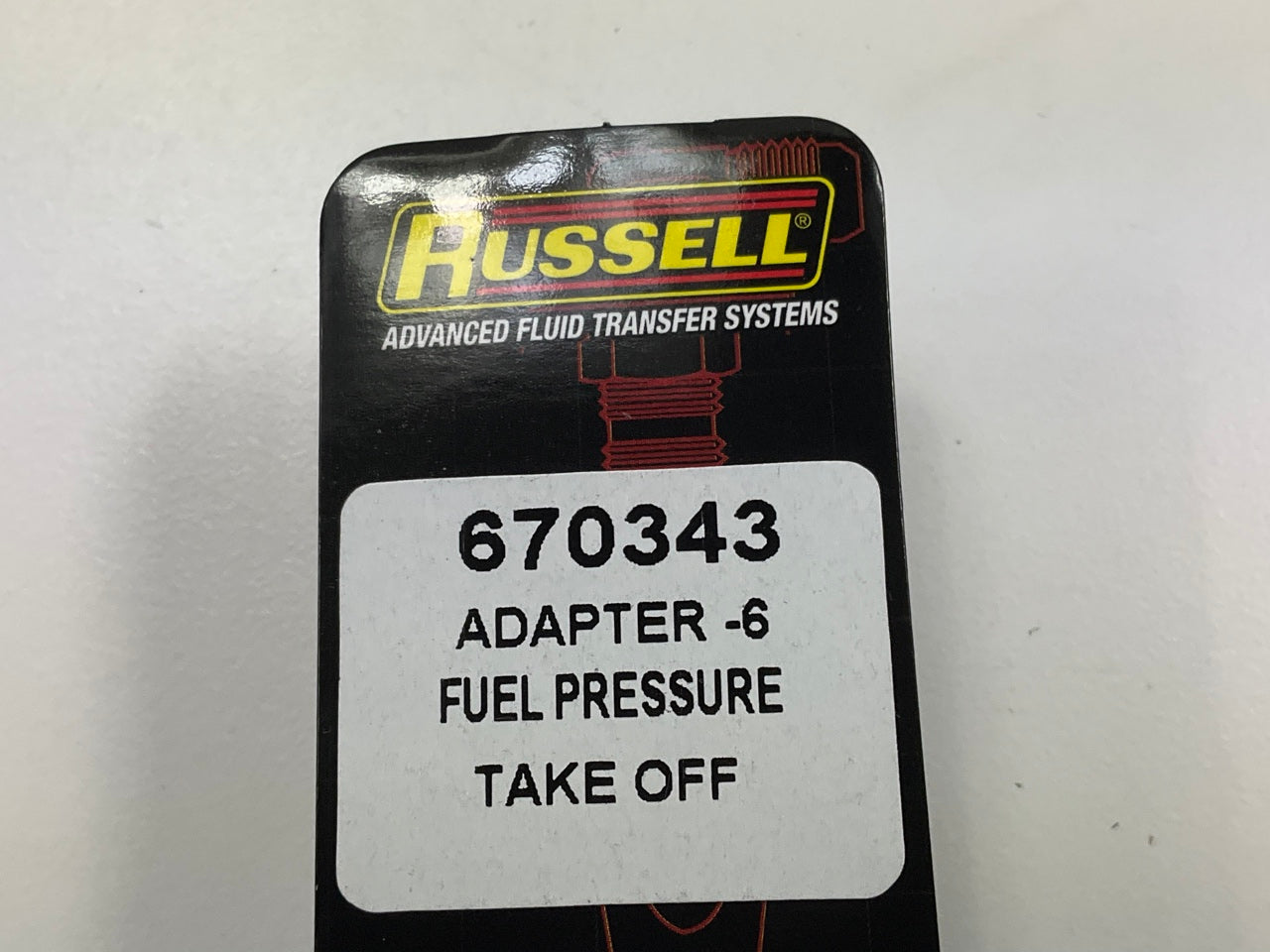 Russell R62-670343 6AN Fuel Pressure Takeoff Adapter, 1/8'' NPT Side Port