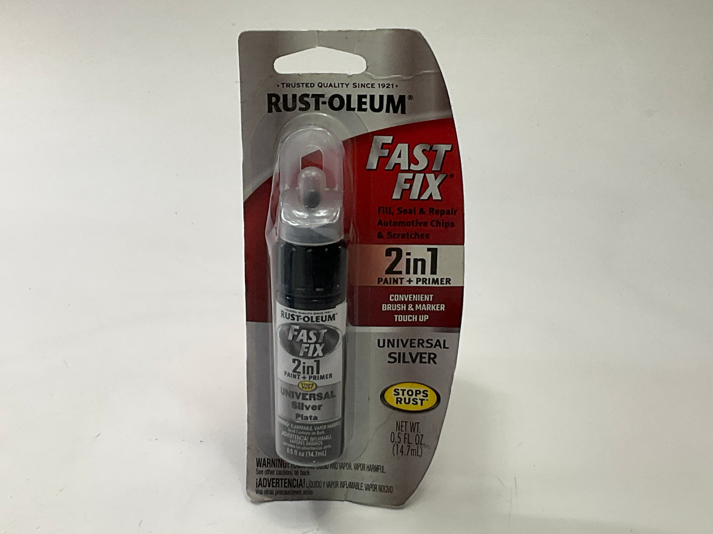Rust-Oleum Fast Fix Touch Up Paint Universal Silver 2-in-1 Paint + Primer