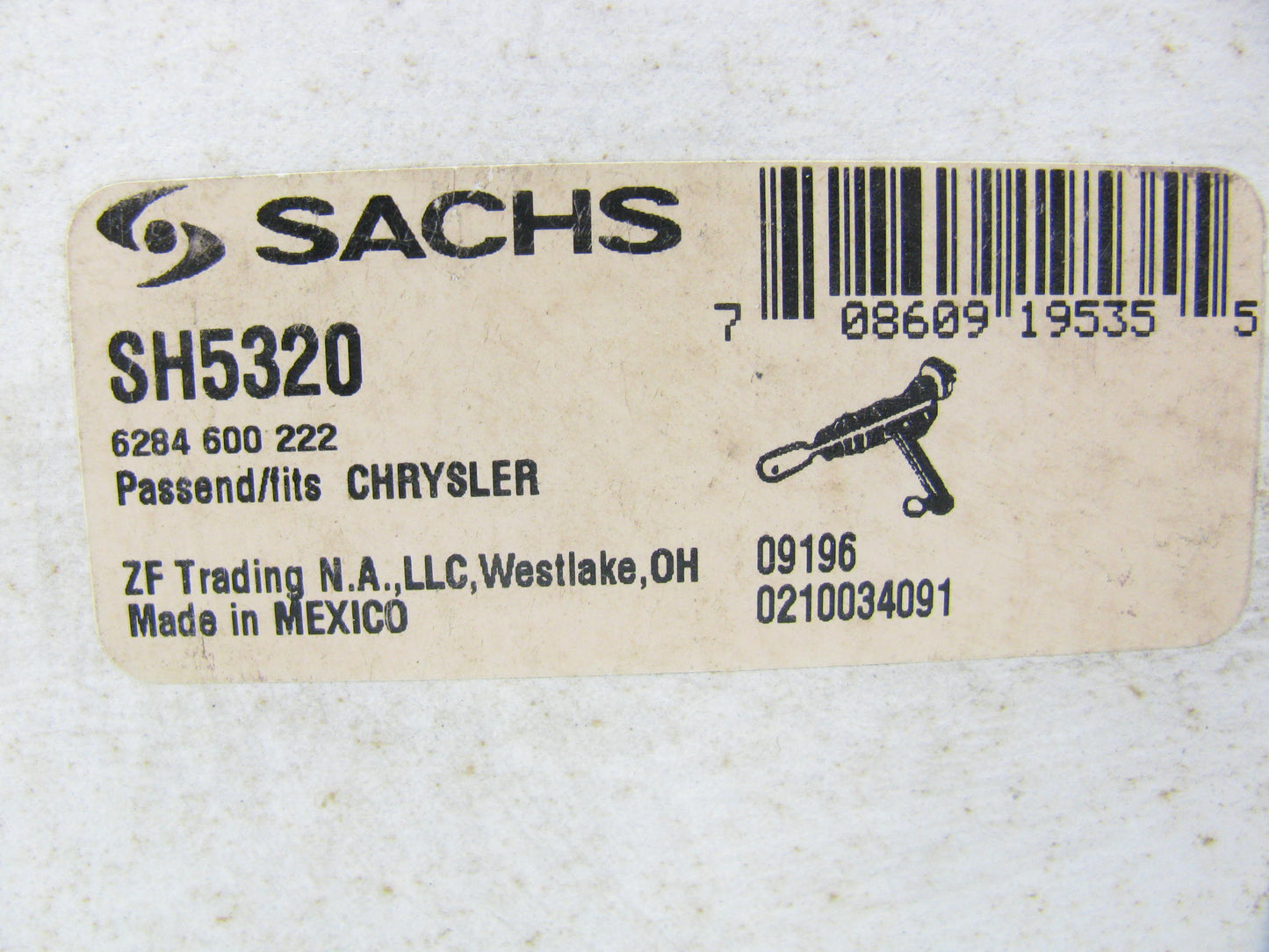 Sachs SH5320 Clutch Master Cylinder For 2005-2007 Jeep Liberty