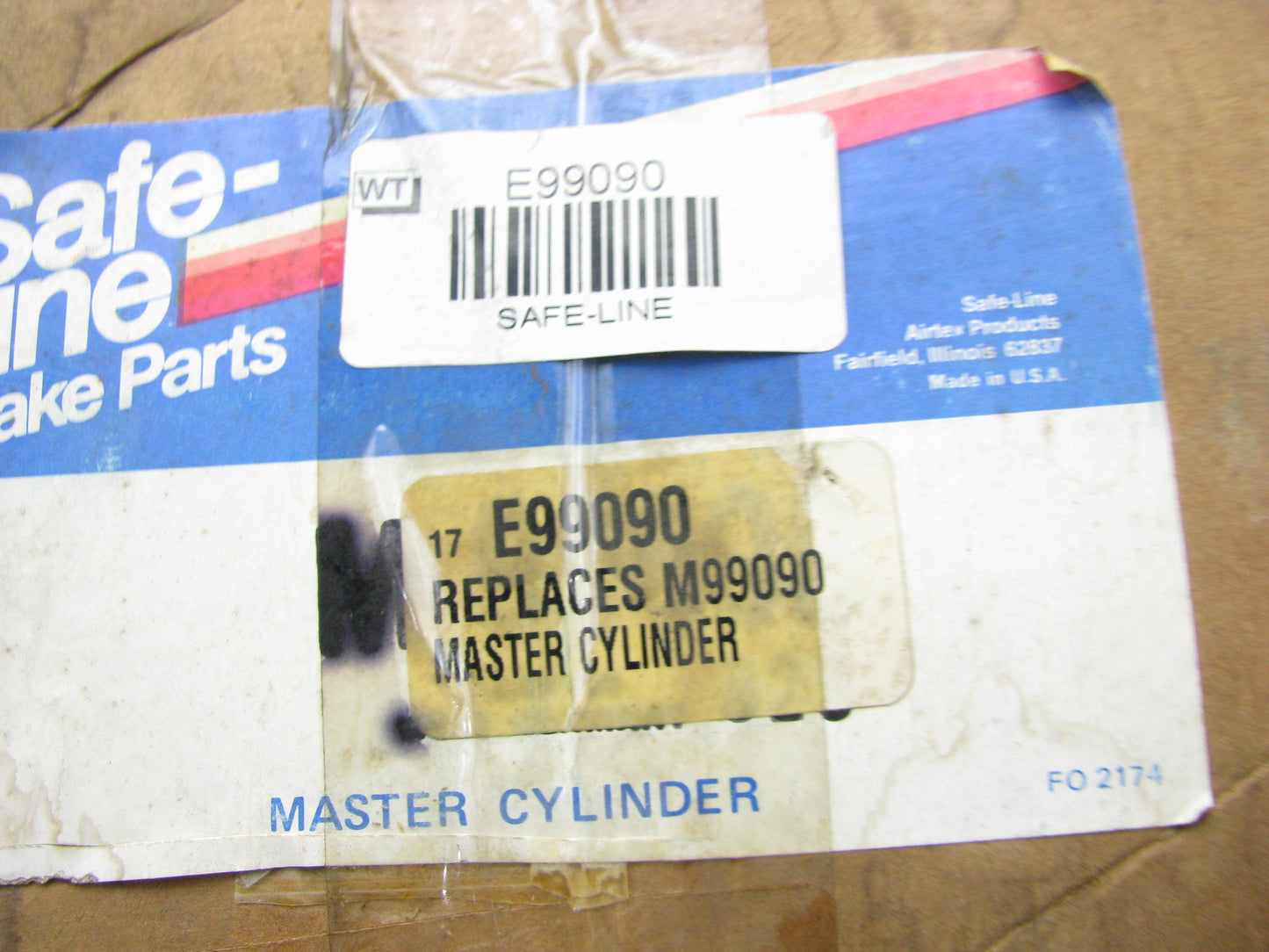 Safe-line E99090 Brake Master Cylinder For 78-80 Ford Fiesta - MANUAL BRAKES