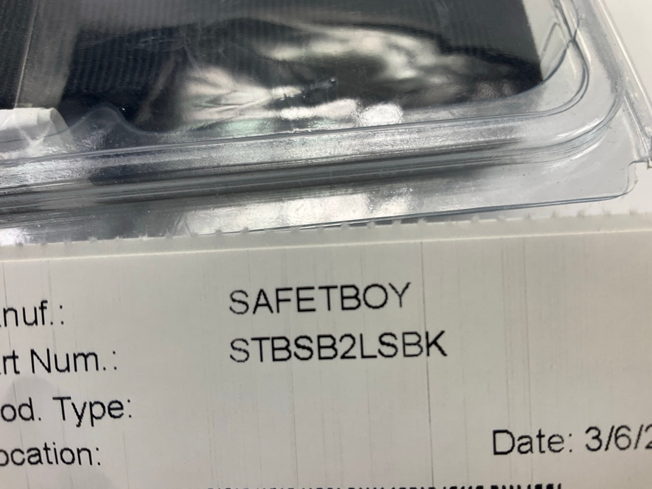 Safetboy STBSB2LSBK  2-Point Non-Retractable Lap Seat Belt (One Belt As Shown)