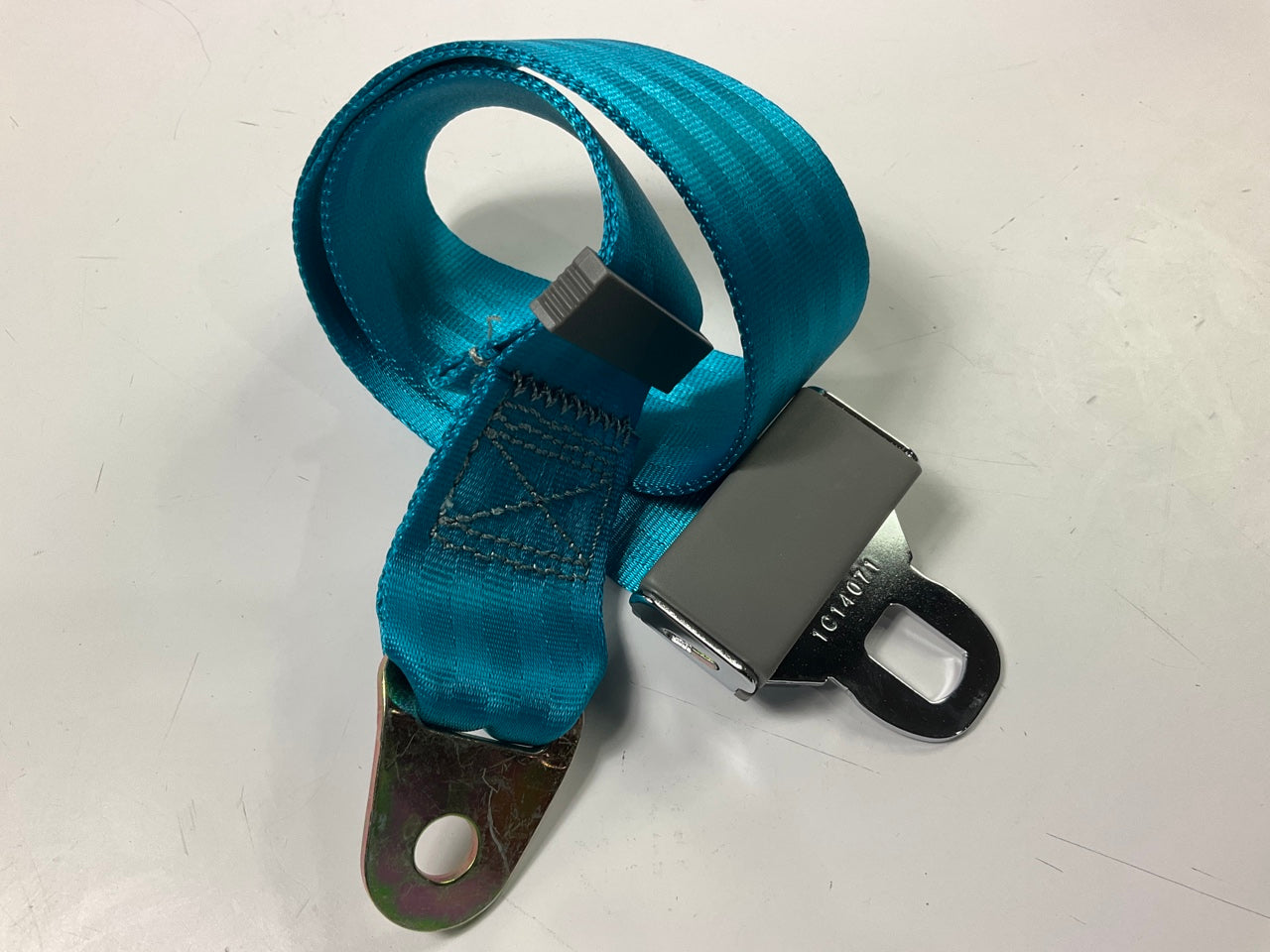 SafeTBoy STBSB2LSBL 2-Point Push Button Buckle Lap Seat Belt - Electric Blue