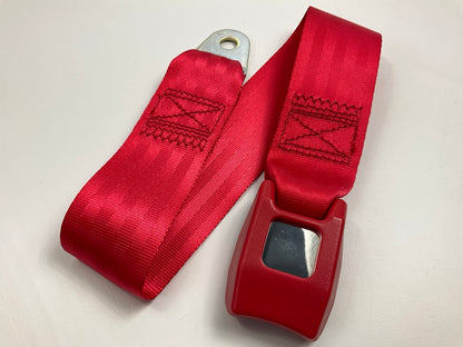 (2) Safe-T-Boy STBSB2LSRD 2-point Red Lap Seat Belts With Buckles, Hot Rod